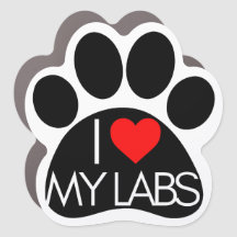 "I *Heart* My Labs" Impressão do Carro