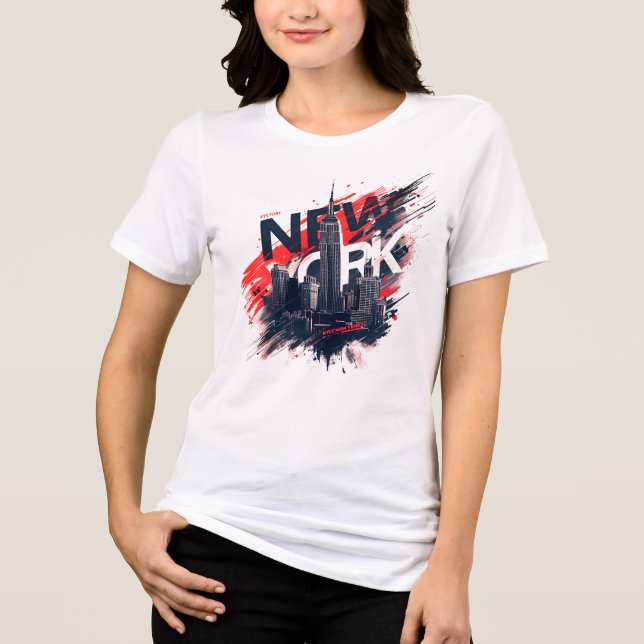 I Heart NYC" T-shirt - Casual New York City Urban  (Frente)