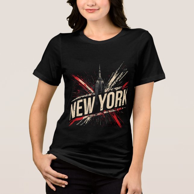 I Heart NYC" T-shirt - Casual New York City Urban  (Frente)