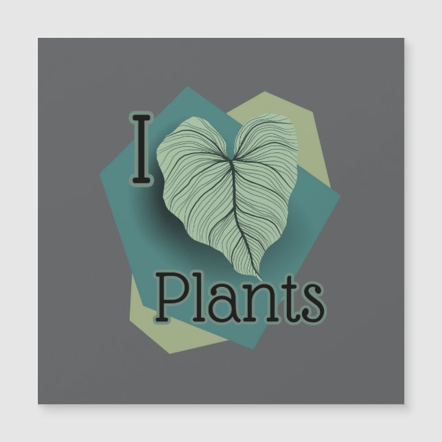 I Heart Plants magnet (Frente)