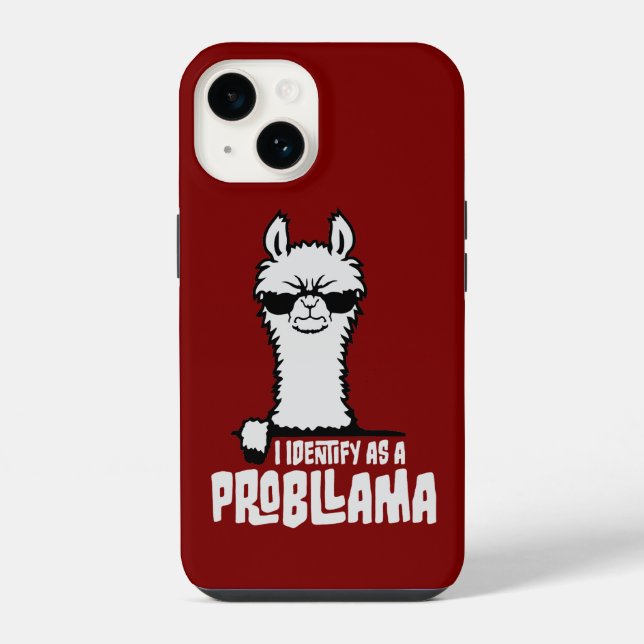 I Identify As A Probllama Cool Llama Problem Quote (Verso)