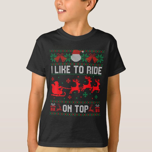I Like To Ride On Top Christmas Couple Unhinge Paj (Frente)