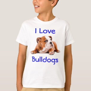 I Love Bulldogs Camisetas de crianças (Ajustados
