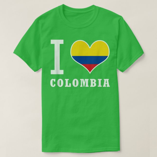 I Love Colombian , Yo Amo Colombia Camiseta  (Frente do Design)