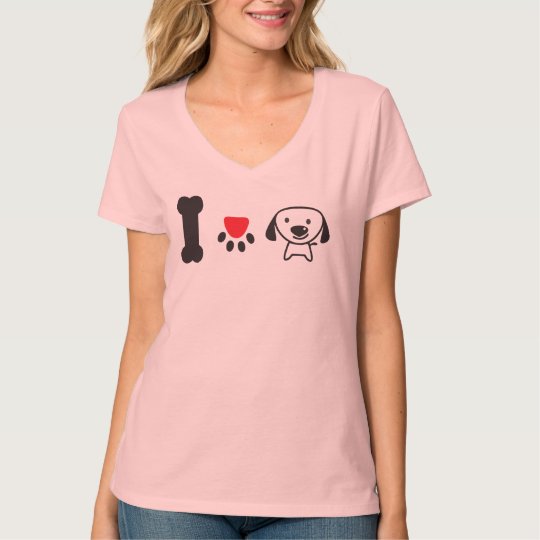 I LOVE DOG CAMISETA