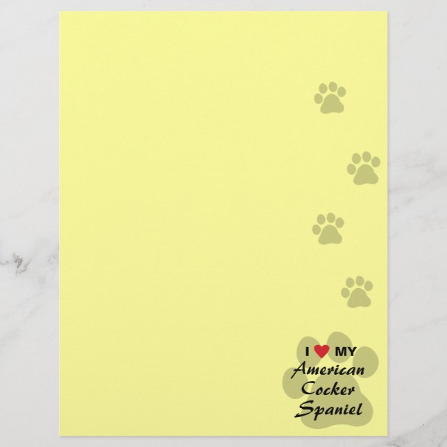 I Love (Heart) My American Cocker Spaniel (Frente)
