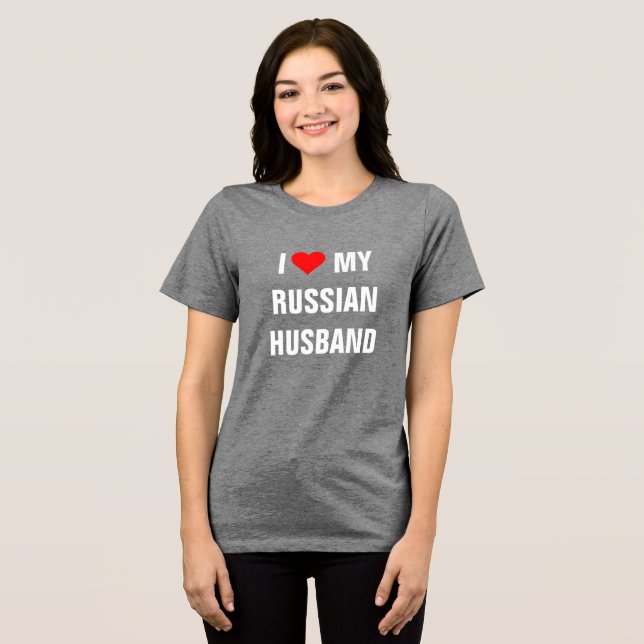 "I Love my Russian Husband" T-Shirt (Frente Completa)