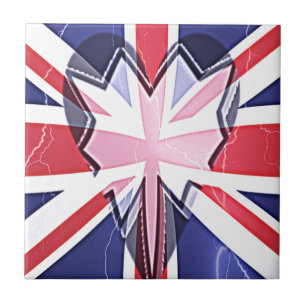 "I Love UK" Art Impressão