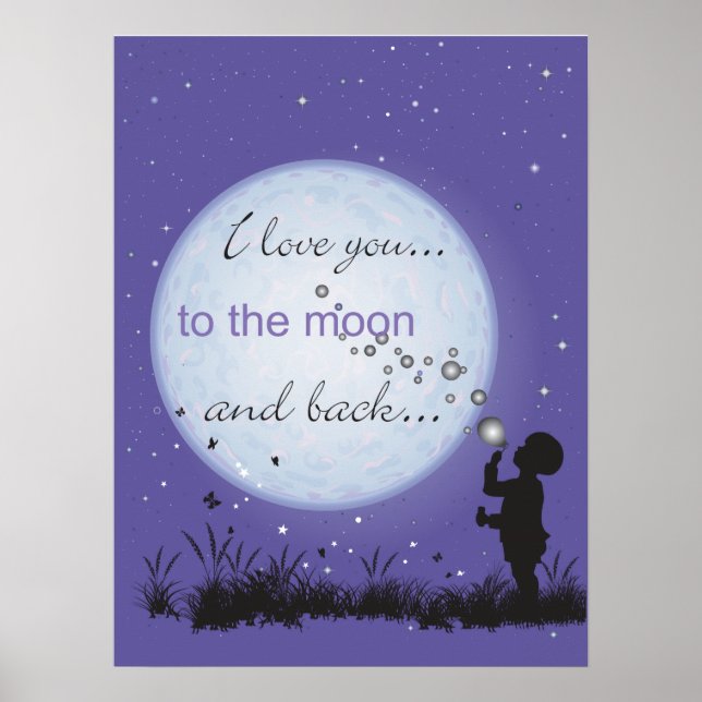 I Love You to the Moon and Back Poster (Frente)
