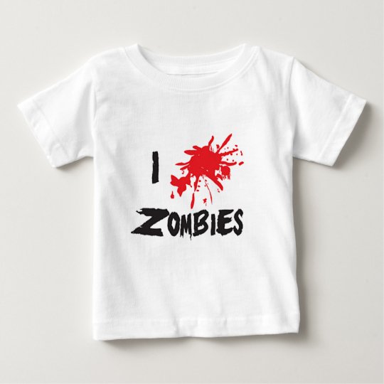 I Love Zombie Camiseta Para Bebê