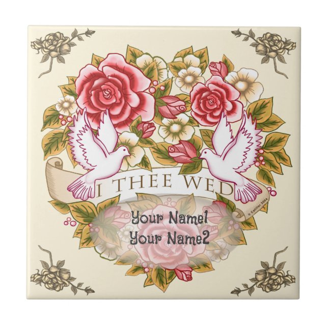 I O azulejo de casamento do Wed (Frente)