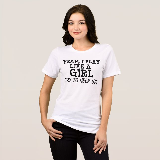 I play like a girl, T-shirts, kids (Frente Completa)
