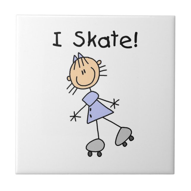 I Skate - Rapariga Roller Skater (Frente)