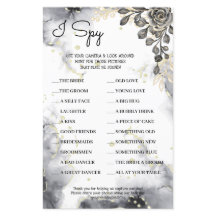 I Spy Black Rosas - Cartão de Recepção de casament