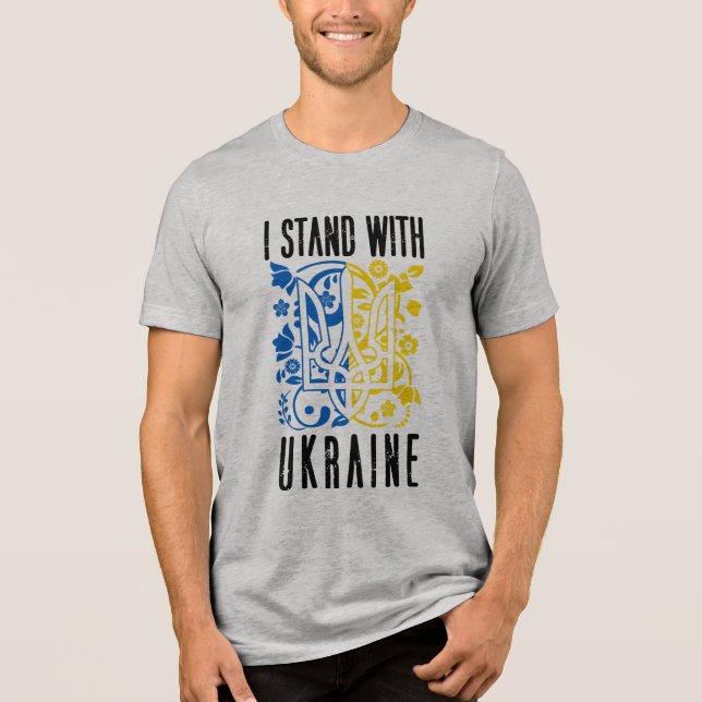 I stand with Ukraine. Trident of Ukraine. (Frente)