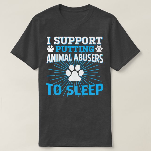 i support putting animal abusers to sleep Pullover (Frente do Design)