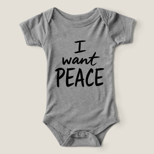 “I Want Peace”  design (Design frontal)