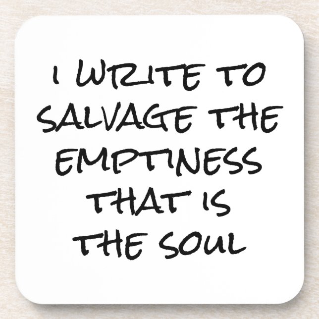 I Write Duro Plastic Porta copos (Frente)