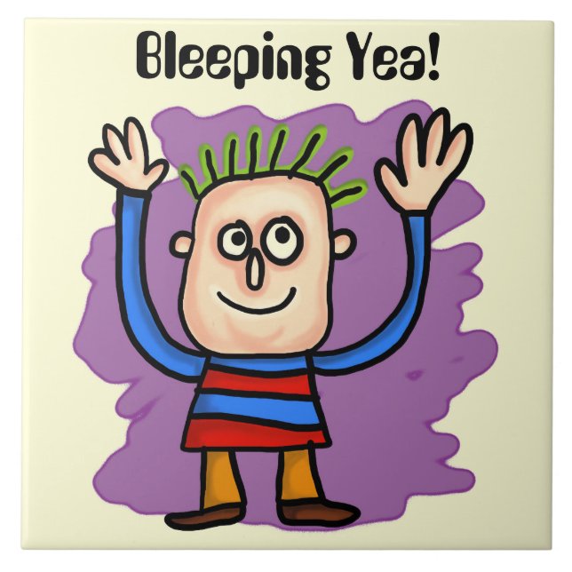 Iá Sangrento! Azulejo de cerâmica (Frente)