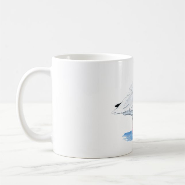 Ibis branco em uma caneca de café (Esquerda)