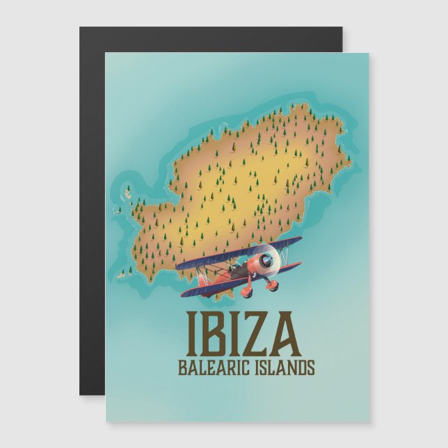 Ibiza Balearic — mapa poster (Frente/Verso)