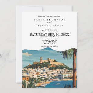 Ibiza Espanha Convite Retro
