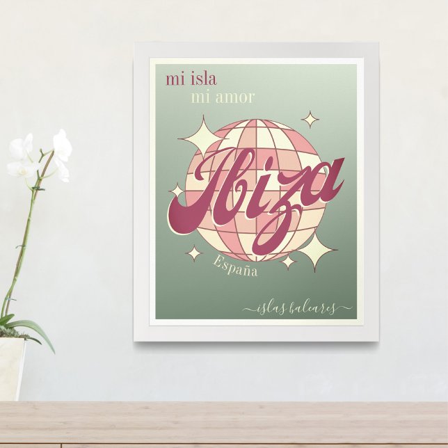 Ibiza Espanha da Ilha Balear, Poster moderna (Criador carregado)