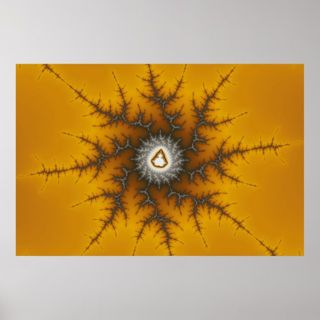 Ice Flake - Fractal Poster (Frente)