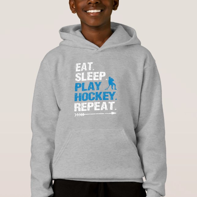 Ice Hockey Player Eat Sleep Play Repeat Funny Gift (Frente)