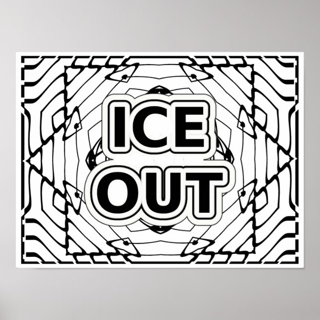 ICE OUT COLORING POSTER (Frente)
