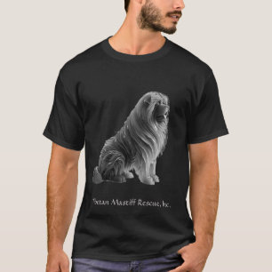 Íce Sentado Tibetano Mastiff Camiseta Negra