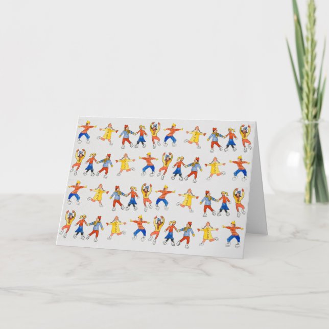 Ice Skater Art para Cartão de Caridade (Frente)
