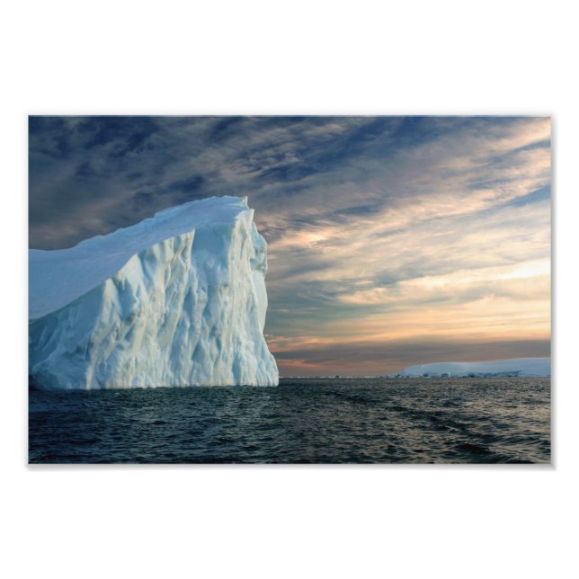 Iceberg Antártico, Águas Icantes, Foto Dramática D (Frente)