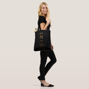 Ichigo Ichie Saca Tote Zen Japonês Dourado