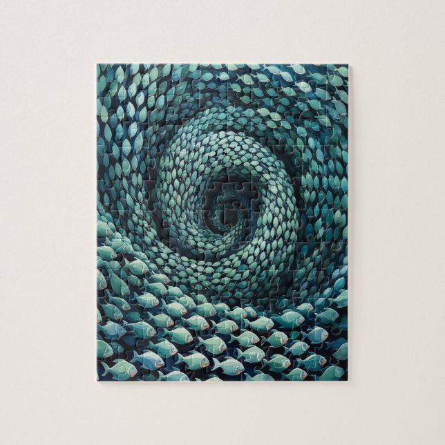 Ichthys Fish Vortex 110-Piece Quebra-cabeça (Vertical)