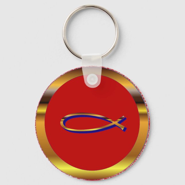 Ichthys Red-Dourado Chaveiro (Frente)