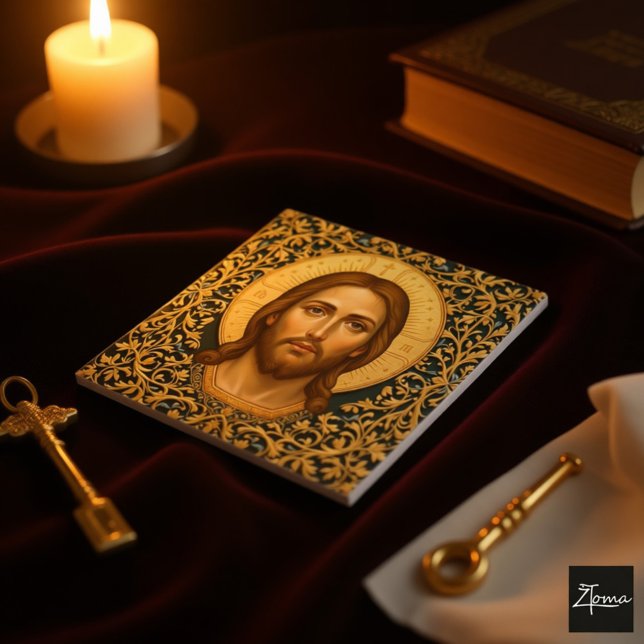 Ícone Bizantino de Cristo - Jesus (Criador carregado)