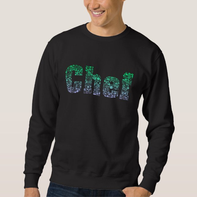 Ícone Chef Camiseta para Palavras Culinárias de Ch (Frente)