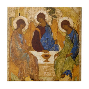 Ícone da Santíssima Trindade Rublev Presente Catól