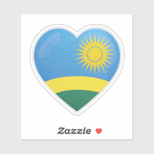 Ícone de Amor do Ruanda Adesivo