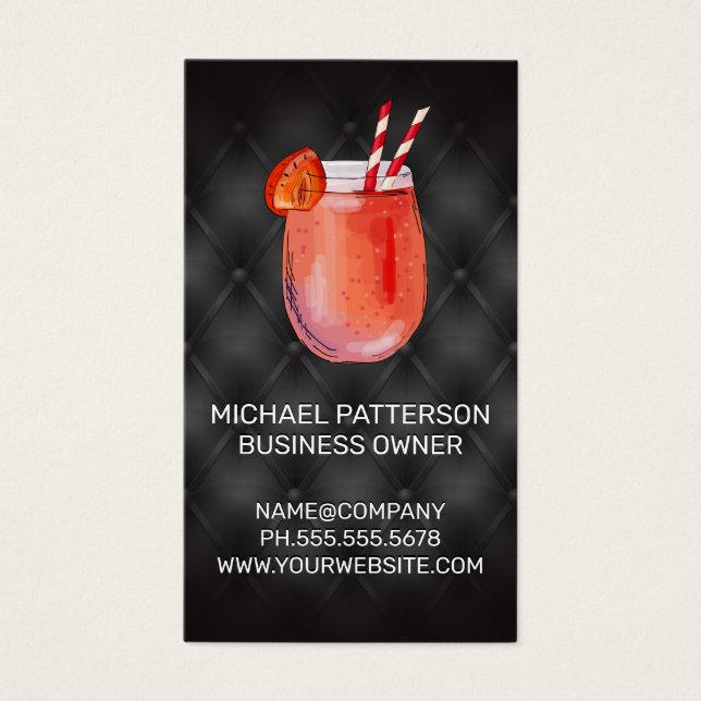 Ícone de Bebida Cocktail | Preto Upholstered (Frente)