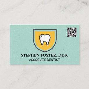 Ícone de Dente Brilhante   Cartão de Visita QR Cod