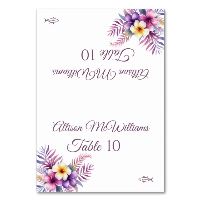 Ícone de Peixe Romance - Ilha do Cartão de Casamen (Frente)