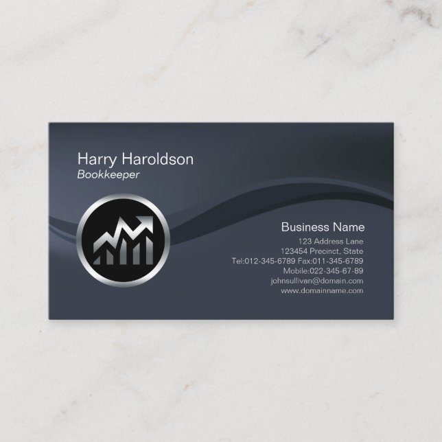 Ícone do Calculador Cromo, Cartão de visita (Frente)