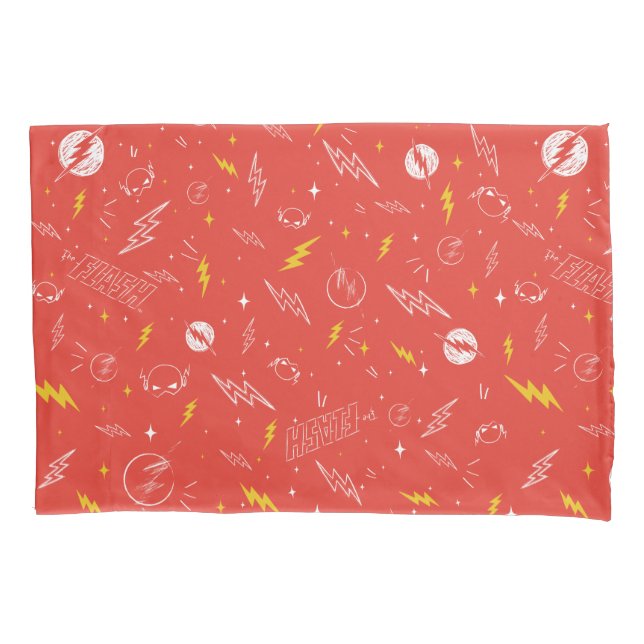 Ícone do Flash Relâmpago e Padrão Doodle (Frente)