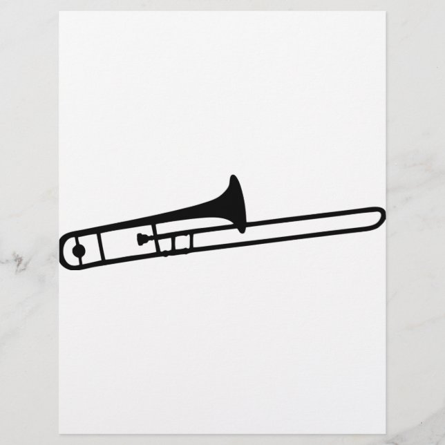 ícone do instrumento trombone preto (Frente)