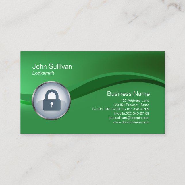 Ícone Locksmith Cartão de visita Padlock (Frente)