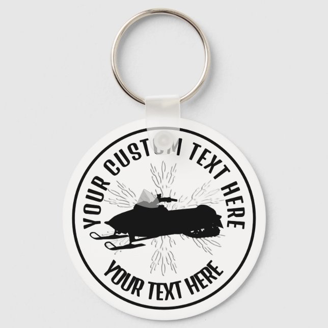 Ícone Personalizado Chaveiro de Ícone Snowmobile (Frente)