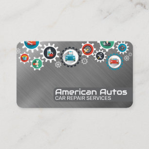 Ícones de Auto Fix   Cartão de Visita de Mecânico
