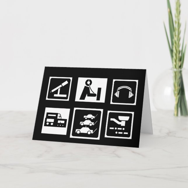 Ícones de Rádio Amador Cartão de Nota ou Saudação  (Frente)